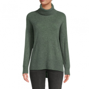 SAKS FIFTH AVENUE High Low 100% Cashmere Turtleneck Sweater $60 shipped @ Saks OFF 5TH