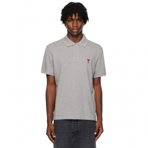 AMI PARIS Gray Ami de Cœur Polo