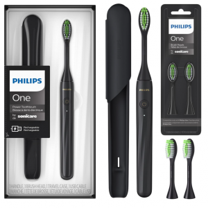 PHILIPS One by Sonicare Rechargeable Toothbrush, Brush Head Bundle, BD1003/AZ @ Amazon