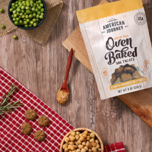 American Journey 花生酱食谱无谷物烤箱烤脆饼干狗零食
