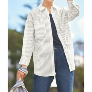 【ぽっちゃりさんサイズ】綿100%シアーシャツ