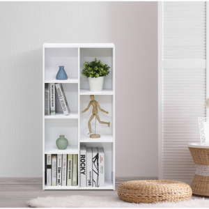 Furinno Luder Bookcase / Book / Storage , 7-Cube, White @ Amazon