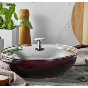 STAUB 10英寸带玻璃盖的铸铁平底锅 @ Zwilling US