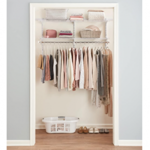 Rubbermaid Configurations Classic Closet Kit, White, 3-6 Ft. @ Amazon