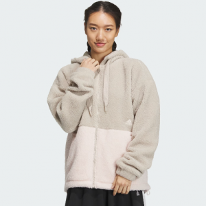 adidas COLOURBLOCK BEST OF JACKET 仿羊羔绒运动休闲连帽夹克外套