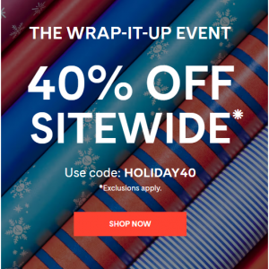 The Warp-It-Up Event - 40% Off Sitewide @ Sperry