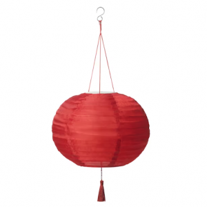 FÖSSTA LED 灯笼，电池供电/红色