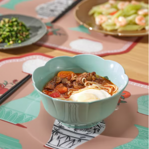 FÖSSTA 碗，绿松石花瓣，7"