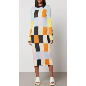 Stine Goya针织格纹连衣裙