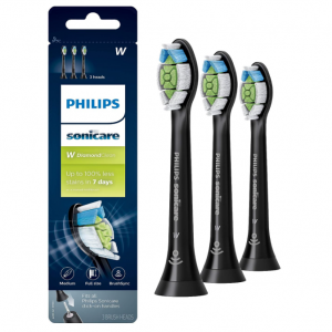 Philips Sonicare Genuine W DiamondClean Toothbrush Heads, 3 Brush Heads, Black, HX6063/95 @ Amazon