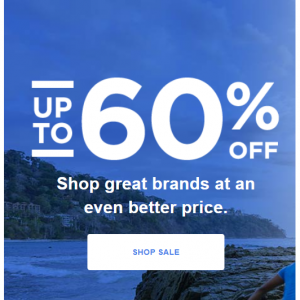 Up To 60% Off Great Brands @ Online Shoes