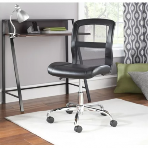 Mainstays Mid-Back, Vinyl Mesh Task Office Chair, Black @ Walmart