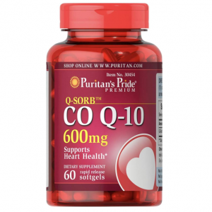 Puritan's Pride Q-Sorb CoQ10 600mg, Supports Heart Health,60 Rapid Release Softgels @ Amazon