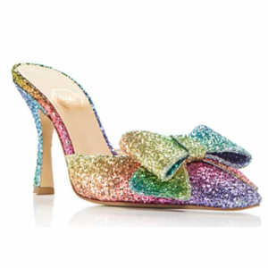 Nalebe 蝴蝶结变色闪亮风格穆勒鞋