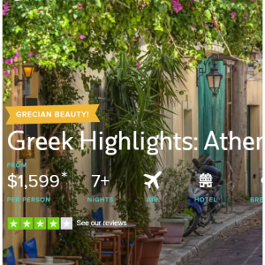 Great Value Vacation - 希腊旅行套餐：雅典、米科诺斯岛和圣托里尼岛：机票 + 7 晚住宿，仅 $1599起