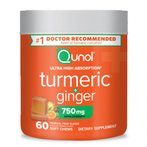 Qunol 姜黄 + 生姜咀嚼片 750mg 60粒