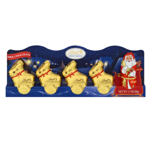 Lindt 聖誕老人和馴鹿牛奶巧克力 1.7oz 5顆裝