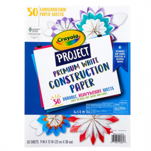 Crayola Project Premium Construction Paper, White, 50/Pack (99-0081) @ Staples