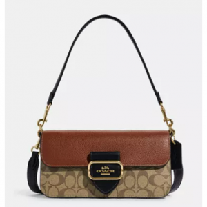 モーガン ショルダー バッグ・カラーブロック シグネチャー キャンバス