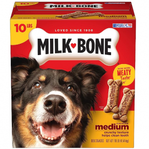 Milk-Bone Original Dog Biscuits, Medium Crunchy Dog Treats, 10 Pound @ Amazon