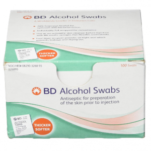 BD Alcohol Swabs 100 Each White