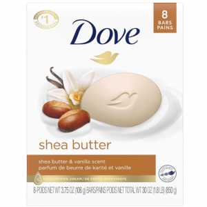 Dove Beauty Bar Skin Cleanser Shea Butter 3.75 oz 8 Bars @ Amazon