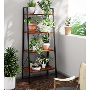 Pipishell Industrial Ladder Shelf, 4-Tier Bookshelf @ Amazon