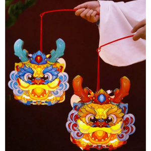 1pc 2024 Chinese New Year Dragon Theme Diy Material Pack For Kids To Make Spring Festival Handheld