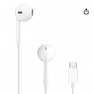 Amazon - Apple EarPods 耳機，帶 USB-C 插頭，9.5折