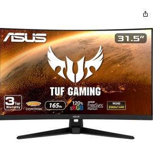 Amazon - ASUS 新款 TUF VG32VQ1B 32" 2K 165Hz FreeSync Premium 曲面屏 ，7.9折