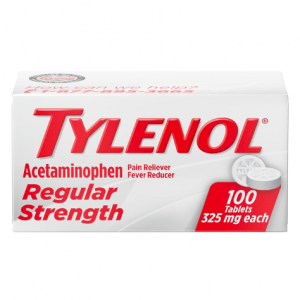 Tylenol Regular Strength Tablets, Acetaminophen Pain Reliever & Fever Reducer, 100 ct @ Amazon