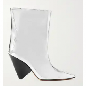 ISABEL MARANT Miyako mirrored faux leather ankle boots