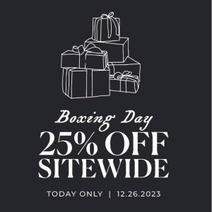 Boxing Day Sale - 25% Off Sitewide @ Frank and Eileen