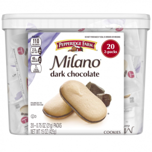 Pepperidge Farm Milano 双层黑巧克力饼干 20包 @ Amazon