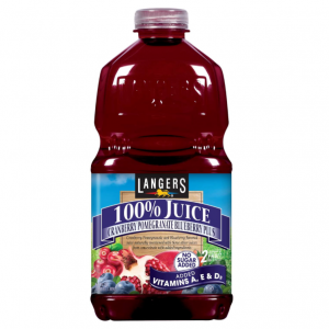 Langers 蔓越莓石榴藍莓汁 64oz 8瓶 @ Amazon
