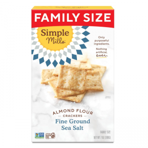 Simple Mills Almond Flour Crackers, Family Size, Fine Ground Sea Salt - 7 Ounce @ Amazon