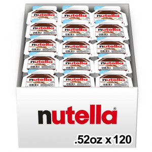 Nutella Hazelnut Spread With Cocoa For Breakfast, Bulk 120 Pack Mini Cups, 52 Oz Each @ Amazon