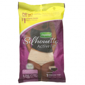 Depend Silhouette Active Fit Moderate Absorbency Lower-Rise Brief L/XL - 1 CT @ Amazon
