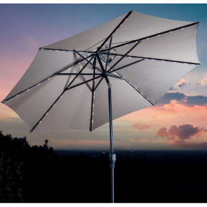 Sunvilla 10' Round Solar LED Market Umbrella @ Costco