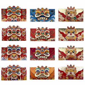 12-Pack Chinese New Year Red Envelope 2024 Dragon