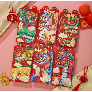36PCS Chinese Red Envelopes 2024, Chinese New Year Red Envelopes Cartoon Dragon