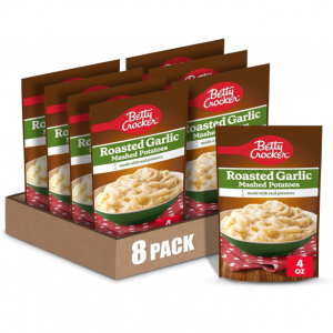 Betty Crocker Roasted Garlic Mashed Potatoes, 4 oz. (Pack of 8) @ Amazon