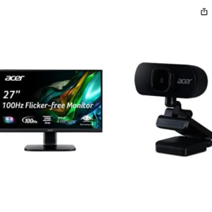Amazon - Acer KB272 27吋100Hz全高清显示器 + Acer 全高清摄像头，7.5折