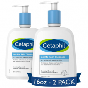 Amazon Cetaphil絲塔芙溫和潔麵16 oz雙瓶裝熱賣 適合敏感幹性肌膚