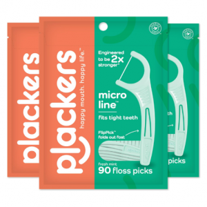 Plackers Micro 薄荷牙線 90支x3包 @ Amazon