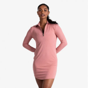 Traverse 1/2 Zip Dress - Peony 针织裙