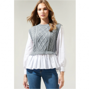 Sugarlips Javelina Mix Media Cable Knit 針織背心