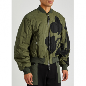 ALEXANDER MCQUEEN Printed quilted nylon bomber jacket