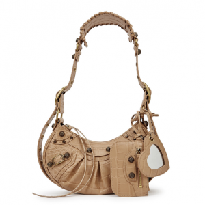 BALENCIAGA Le Cagole XS blush leather shoulder bag