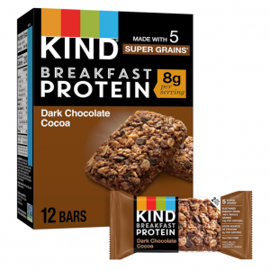 KIND Breakfast, Healthy Snack Bar, Dark Chocolate Cocoa, 1.76 OZ Packs (6 Count) @ Amazon